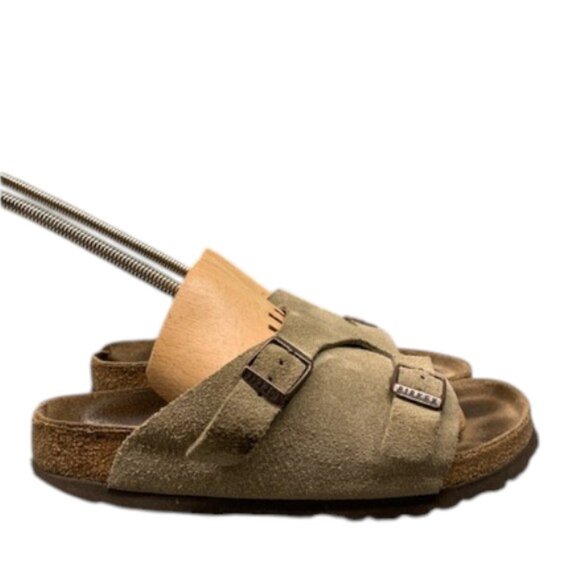 Birkenstock Zürich Women’s US 5 EU 36 Suede Leather Sandals Brown Comfort - Picture 2 of 16